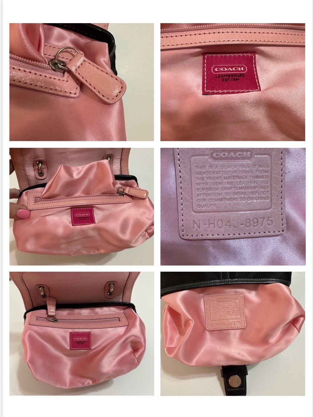 COACH Y2K VINTAGE 2004 MADISON MINI TOP HANDLE CRYSTAL SATIN SUEDE BAG RARE MINT - Picture 12 of 15